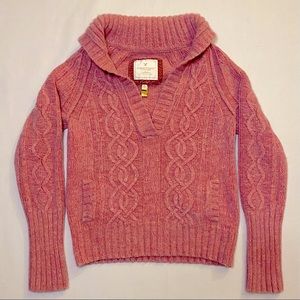 American Eagle Angora Rabbit/Wool Blend Cable Knit Sweater XL